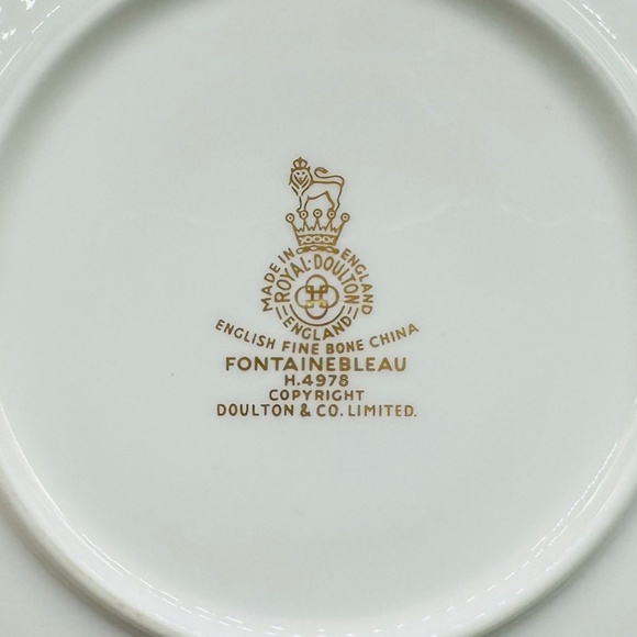 Royal Doulton Fontainebleau Tea Cup Saucer Sets(Set of 4) Bone China England - Picture 6 of 6